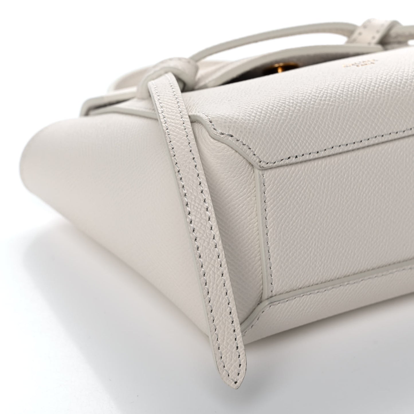 Grained Calfskin Pico Belt Bag Rice