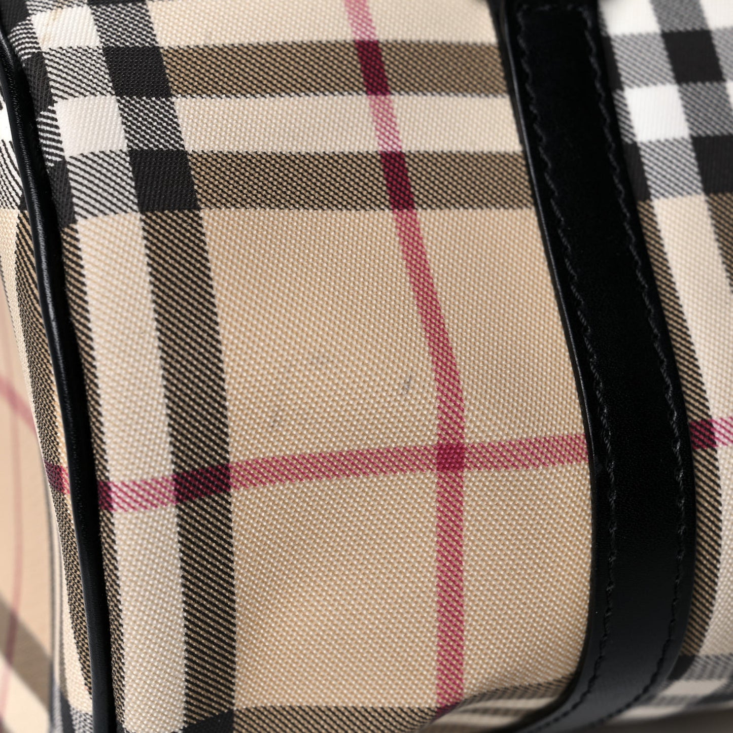 House Check Barrel Bag Black