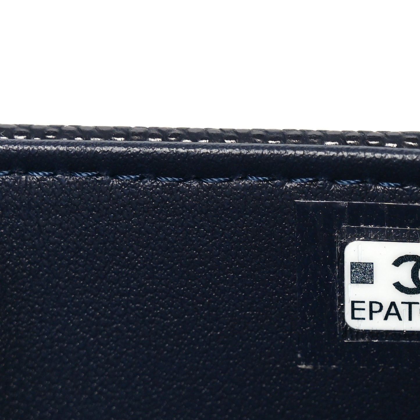 Shiny Caviar Mini Preppy Coco Shoulder Bag Dark Blue