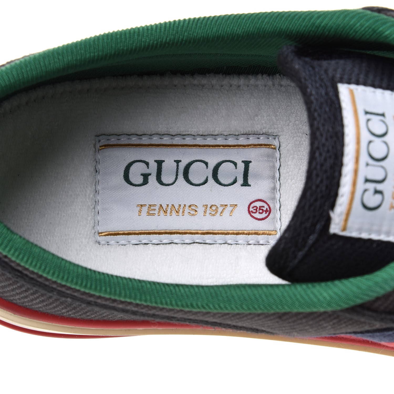 Gucci Canvas Web Womens 1977 Tennis Sneakers 35.5 Black 6 of 9