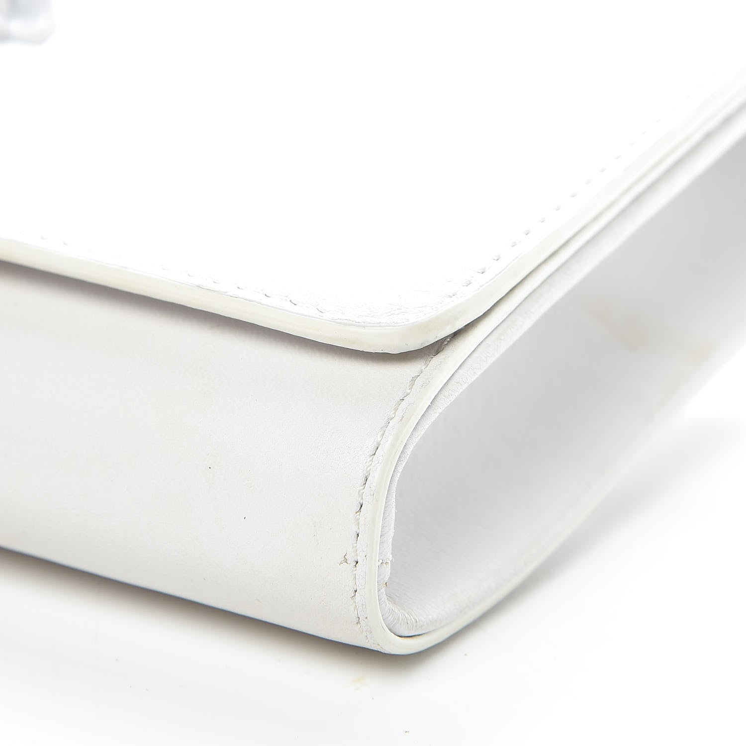 Versace Calfskin Palazzo Chain Evening Bag White 6 of 15