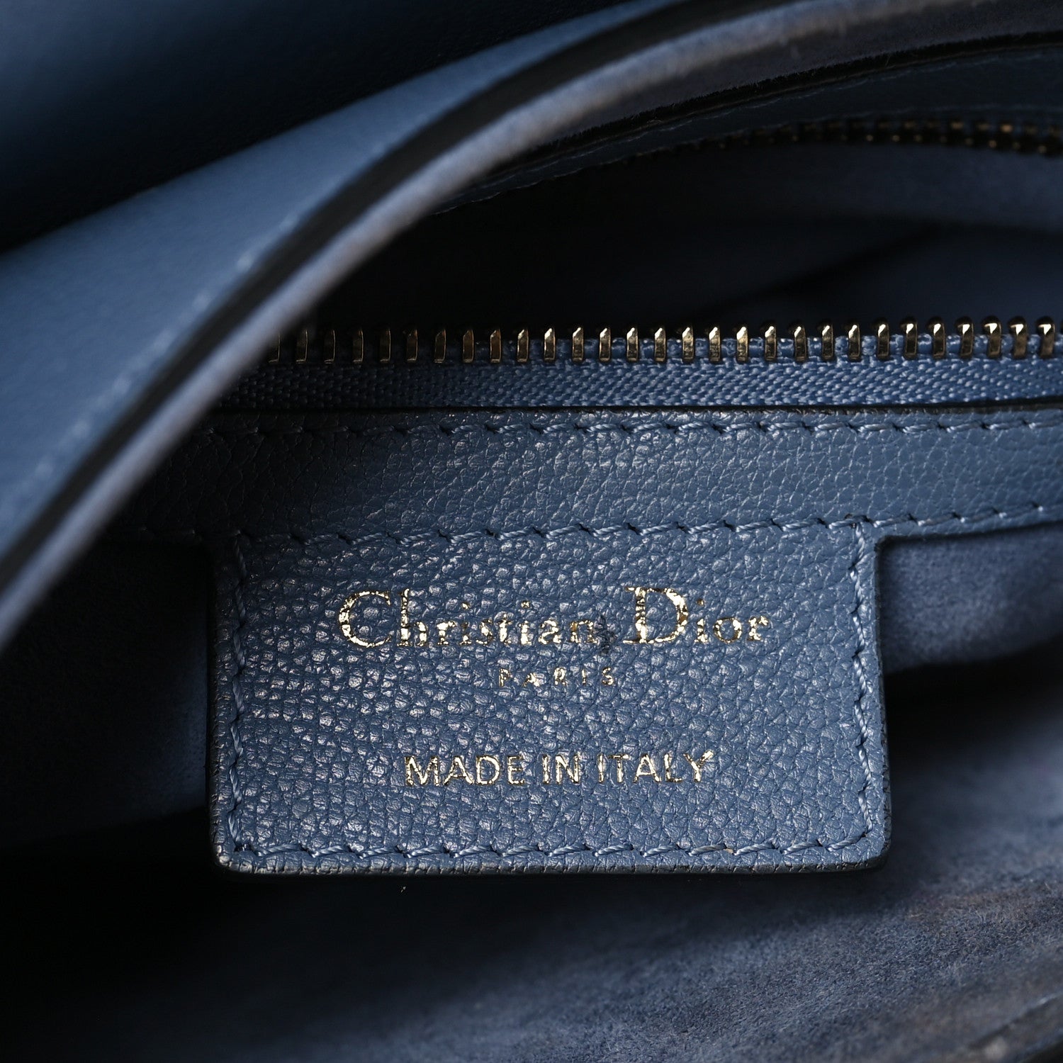 Christian Dior Calfskin Saddle Bag Sky Blue 6 of 12