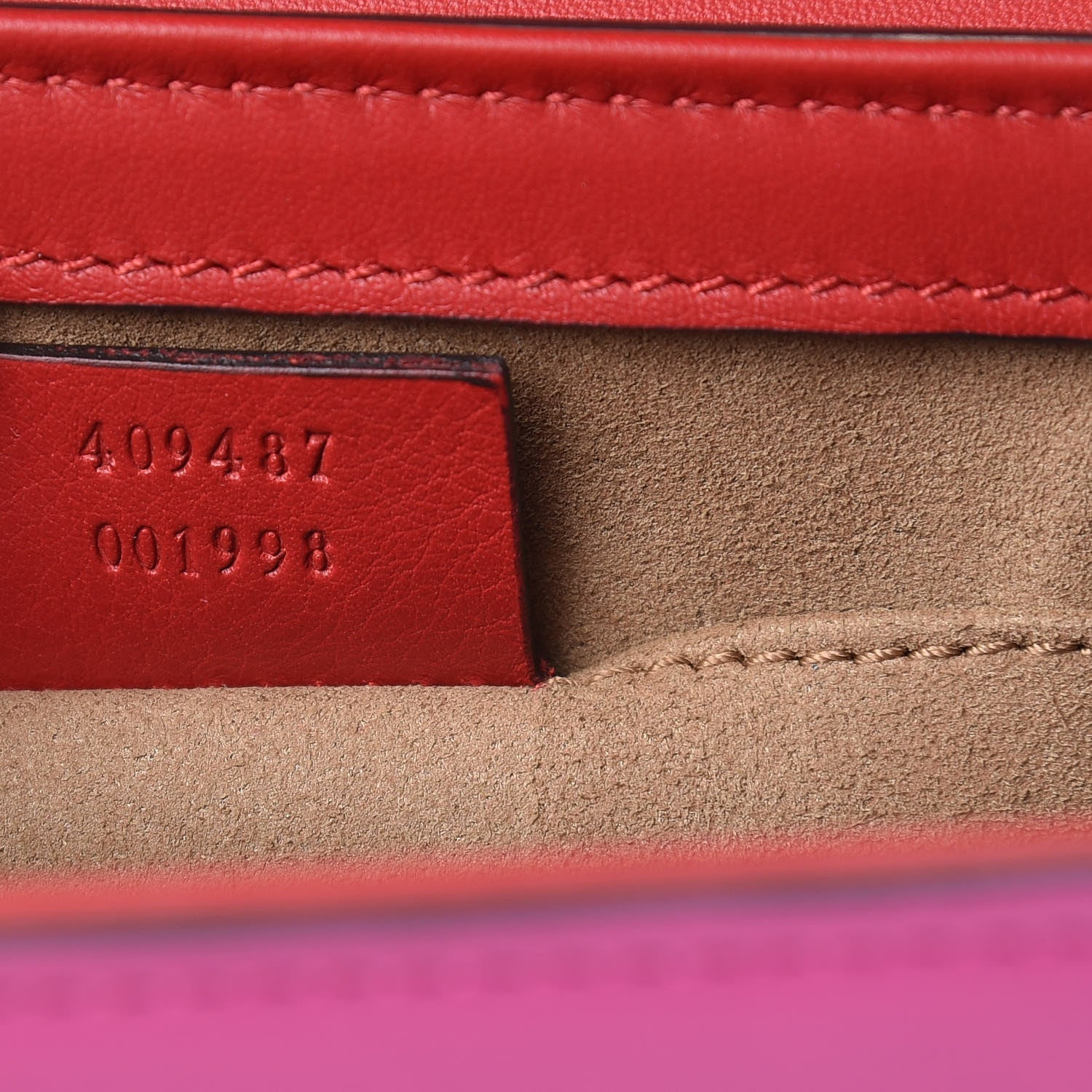 Gucci Calfskin Small Padlock Shoulder Bag New Rosette Hibiscus Red 7 of 9