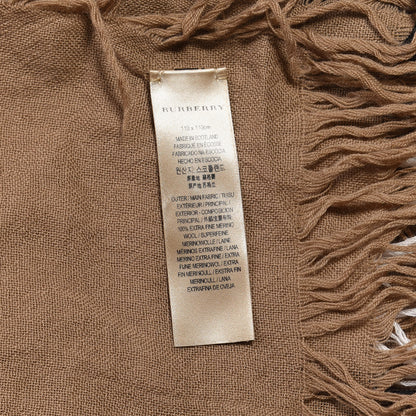 Burberry Merino Wool House Check Square Scarf Brown 4 of 4