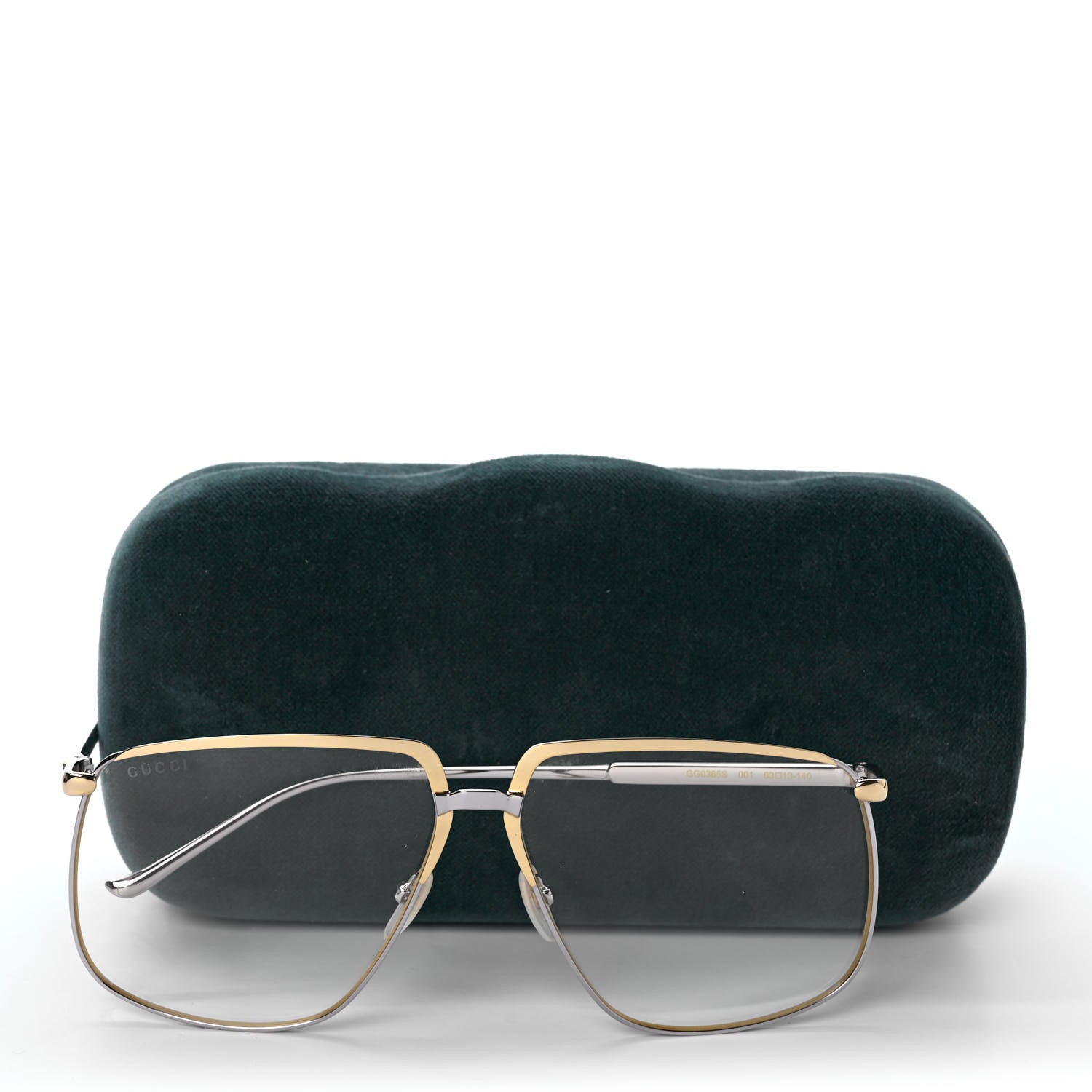 Gucci Metal Aviator Sunglasses GG0365S Silver Gold 8 of 8