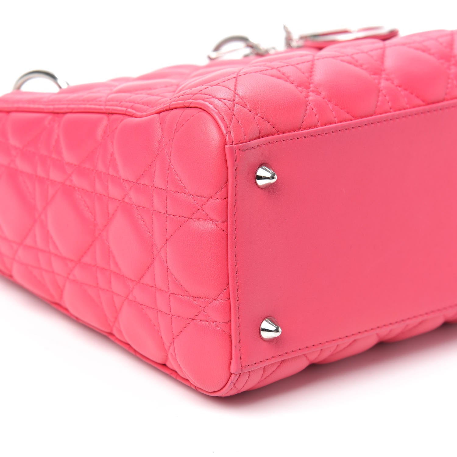 Christian Dior Lambskin Cannage Medium Lady Dior Pink 8 of 11