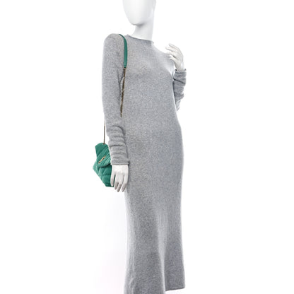 Saint Laurent Canvas Quilted Toy Loulou Puffer Monogram Chain Satchel Basil 2 of 12