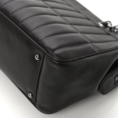 Chanel Calfskin Vertical Quilted Lax East West Shoulder Bag Dark Brown 10 of 11