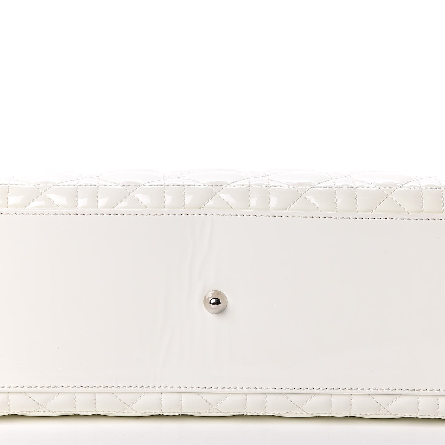 Christian Dior Patent Cannage Large Lady Dior White 18 of 19