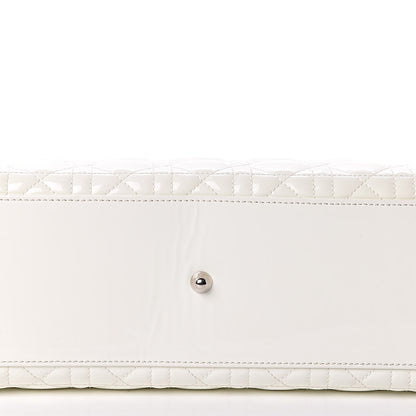 Christian Dior Patent Cannage Large Lady Dior White 18 of 19