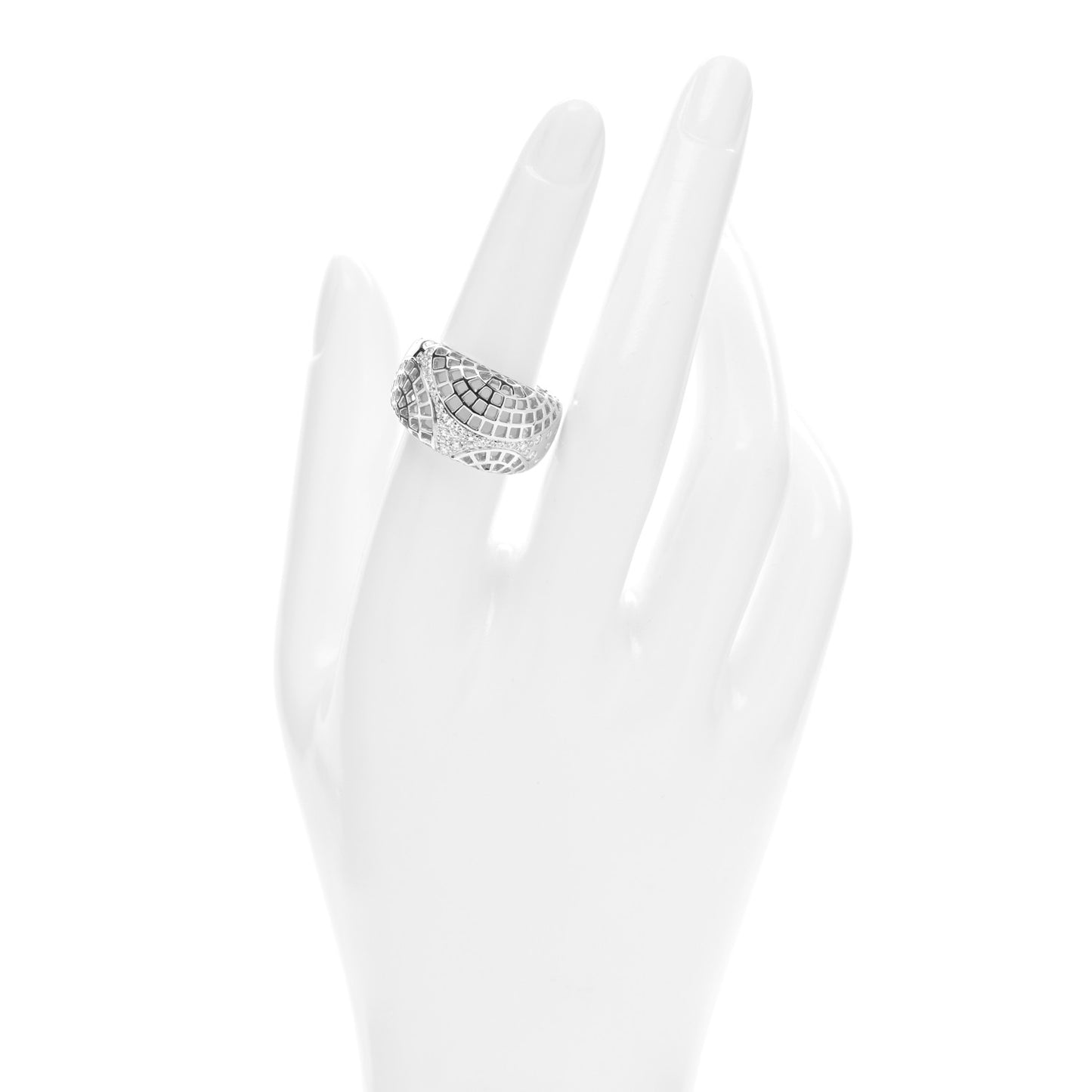 18K White Gold Diamond Nouvelle Vague Ring 54 7