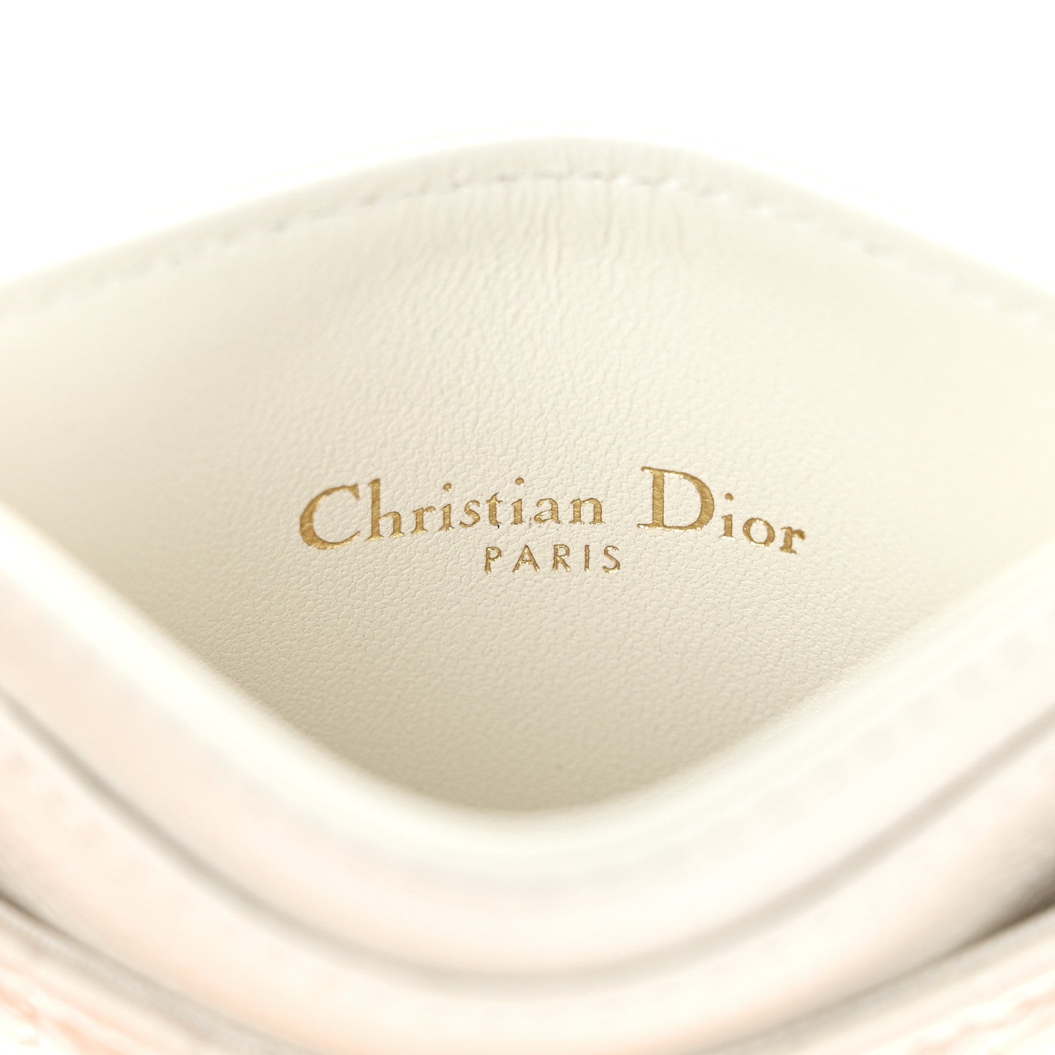 Christian Dior Supple Calfskin Cannage Caro Five-Slot Card Holder Latte 6 of 7