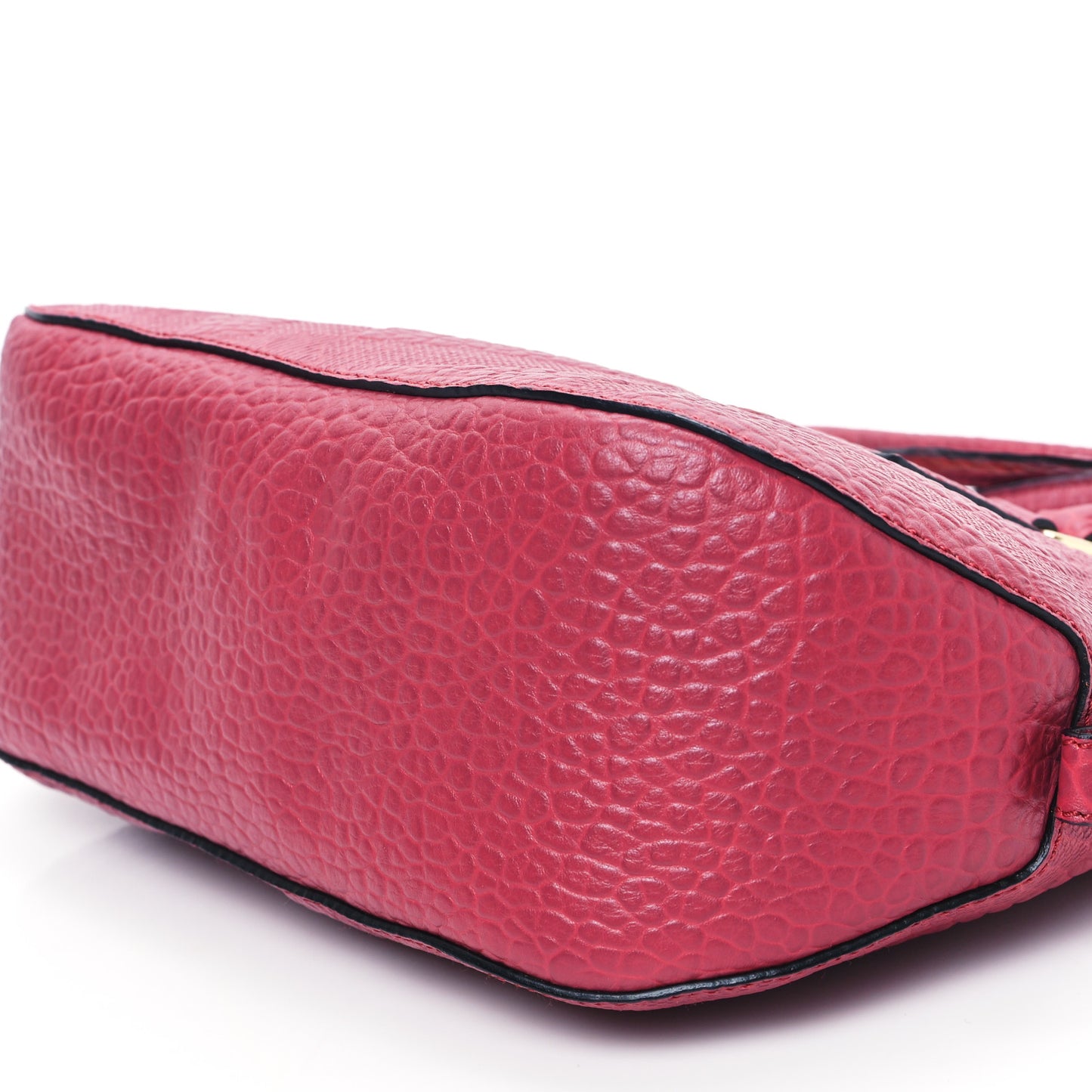 Heritage Grain Check Embossed Small Orchard Bowling Bag Military Red