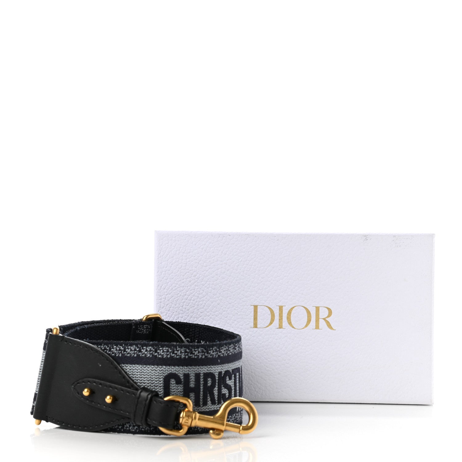 Christian Dior Canvas Embroidered Shoulder Strap Blue 6 of 6