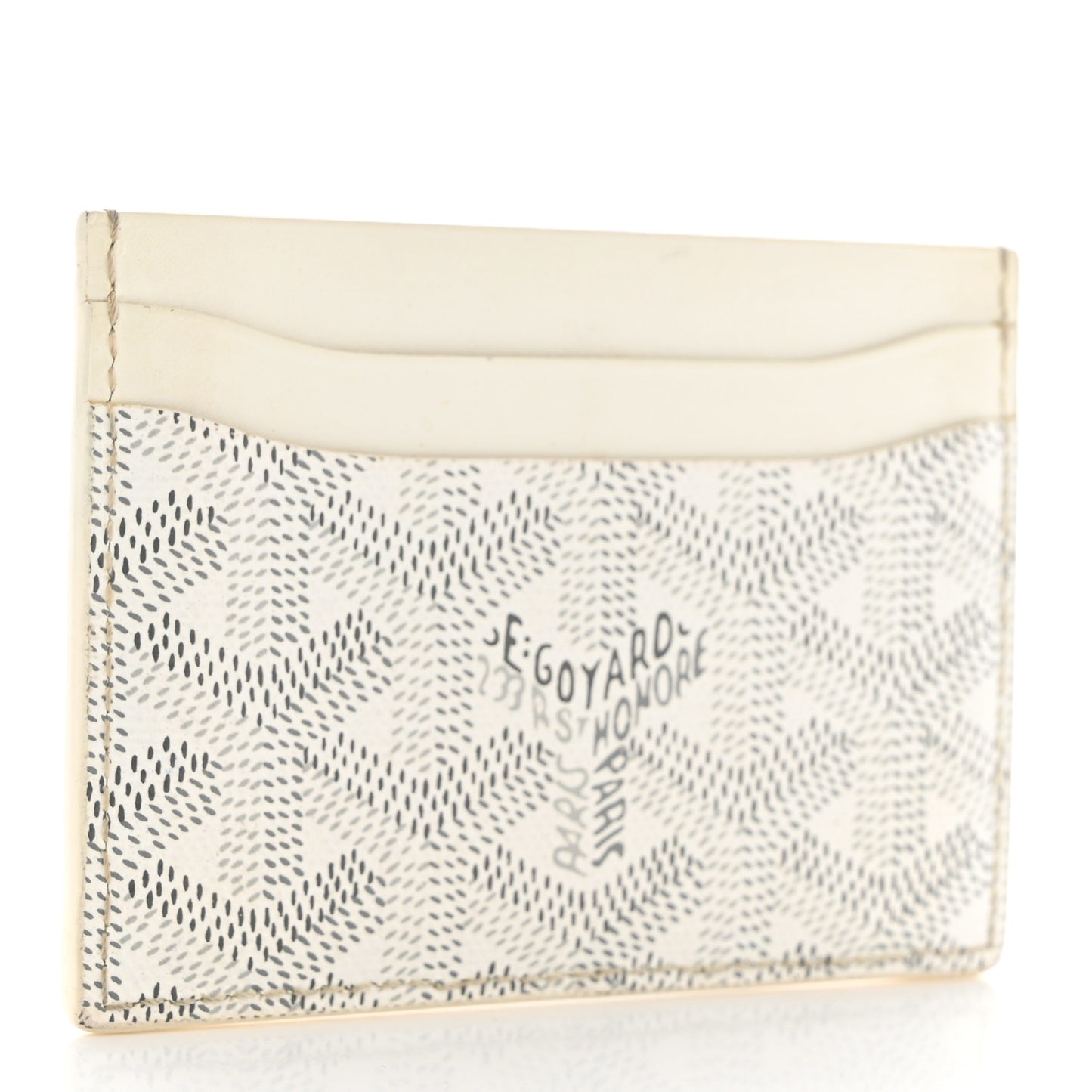 Goyardine Saint Sulpice Card Holder White
