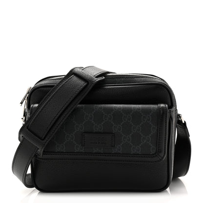Gucci GG Supreme Monogram Small Crossbody Bag Black 1 of 10