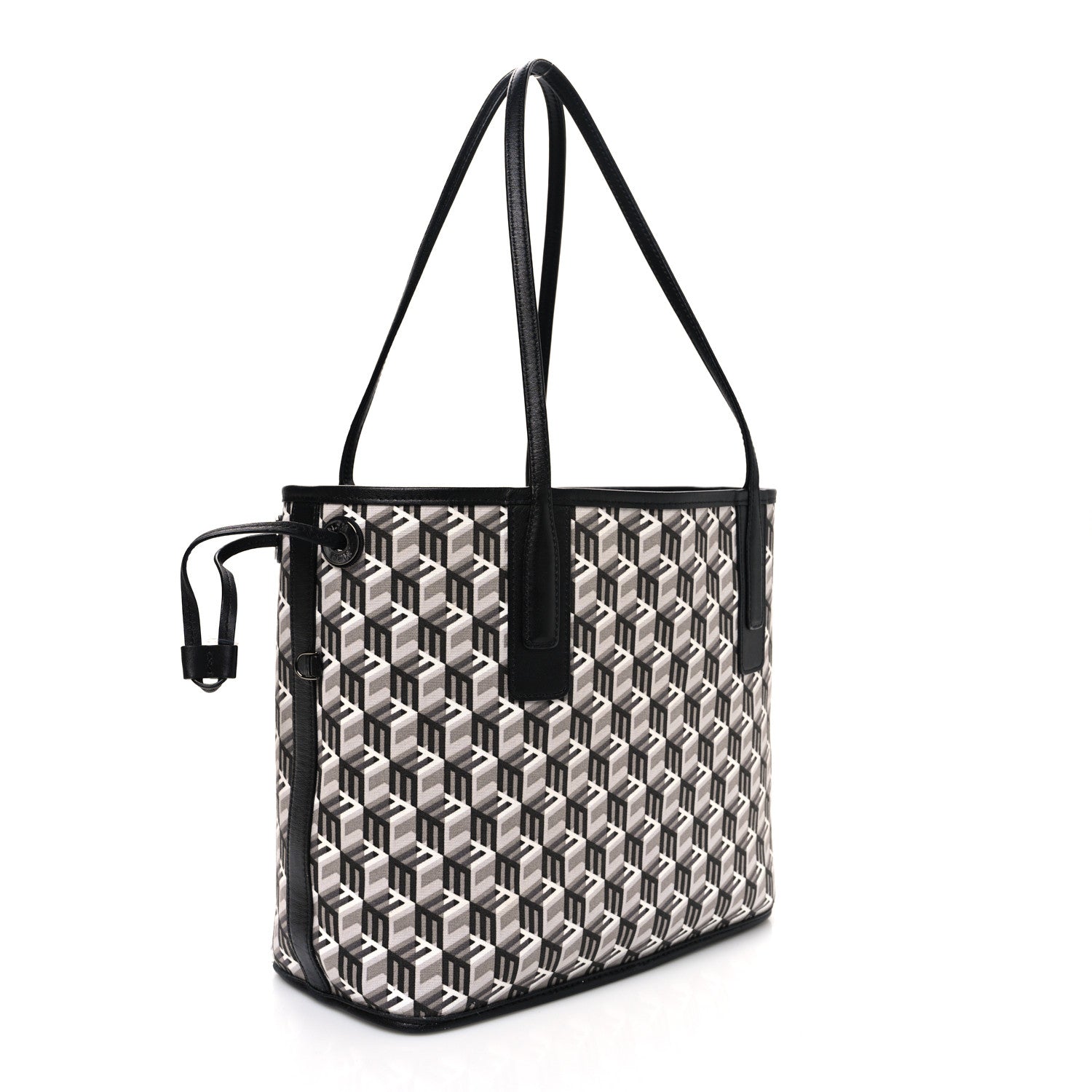 MCM Visetos Small Liz Reversible Shopper Tote Black 10 of 15