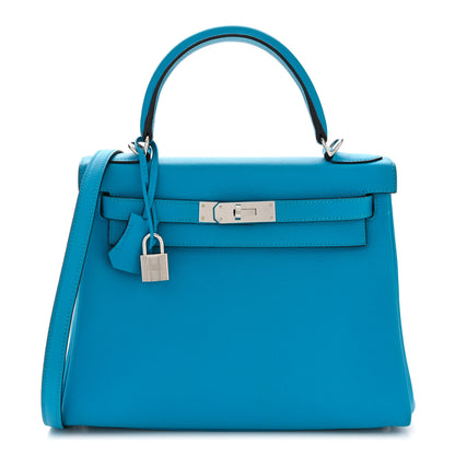 Hermes Evercolor Kelly Retourne 28 Bleu Frida 1 of 11