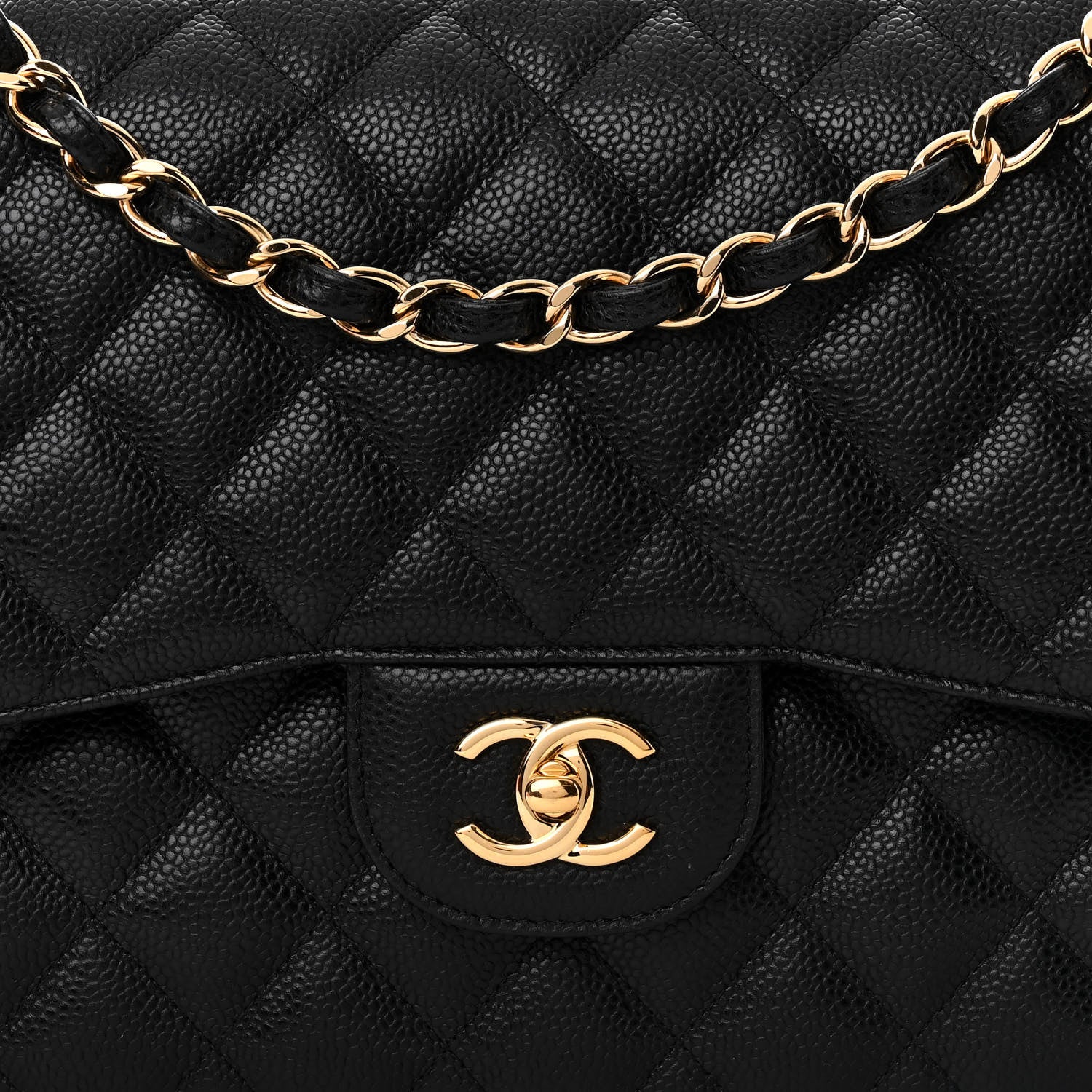 Chanel Caviar Quilted Jumbo Double Flap Black 8 of 16
