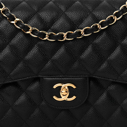 Chanel Caviar Quilted Jumbo Double Flap Black 8 of 16