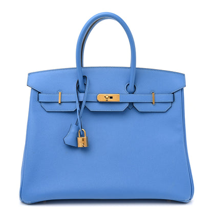 Hermes Epsom Birkin 35 Blue Paradis 1 of 16