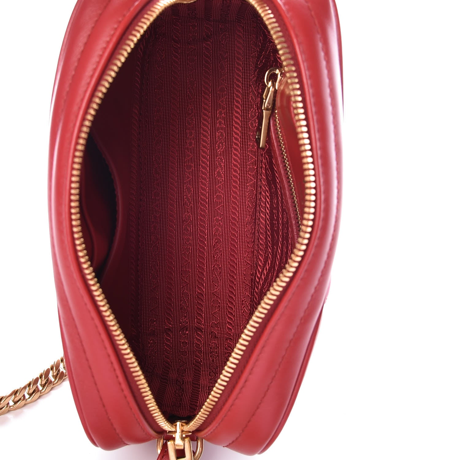 Prada Soft Calfskin Diagramme Crossbody Bag Fuoco Magenta 7 of 9