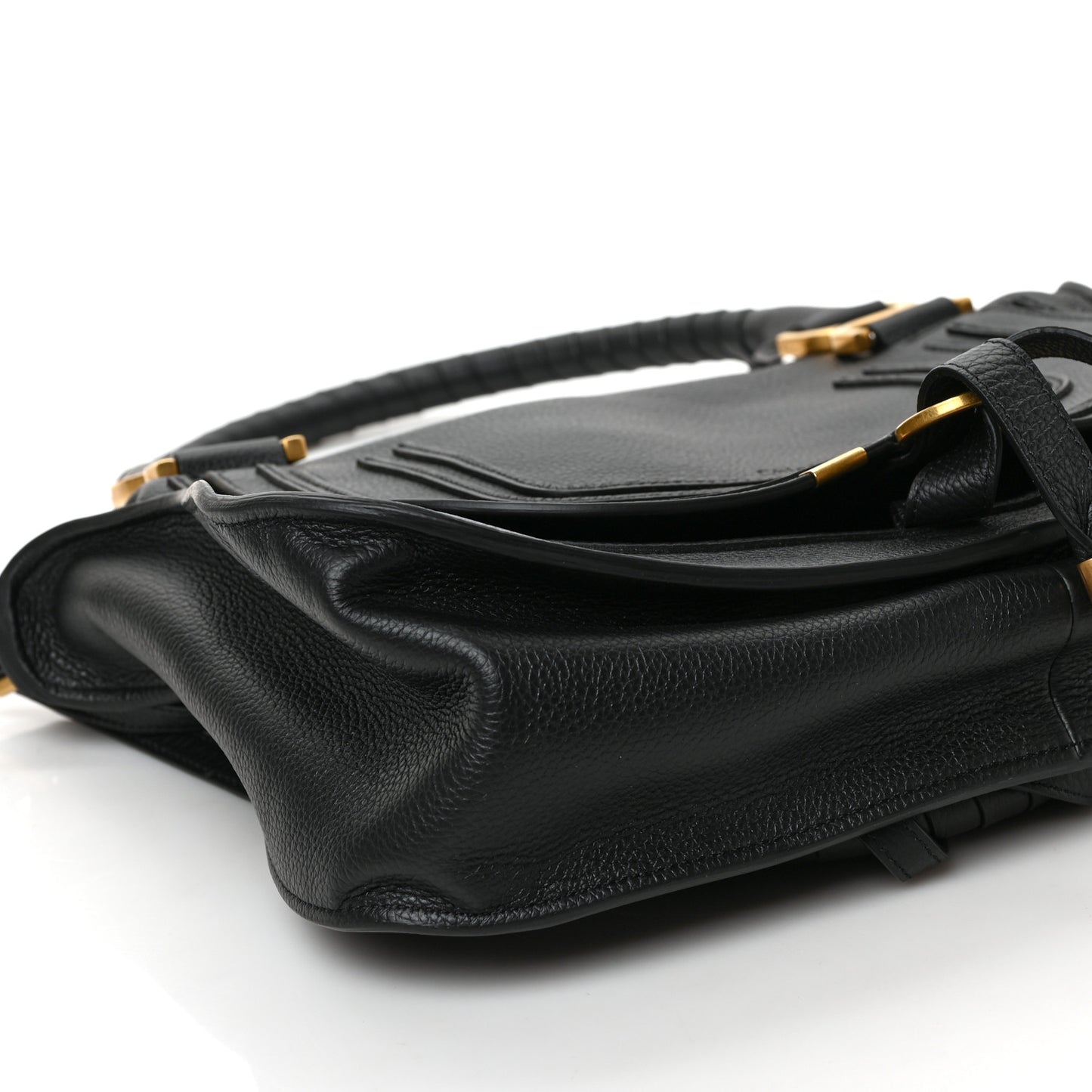 Calfskin Medium Marcie Satchel Black