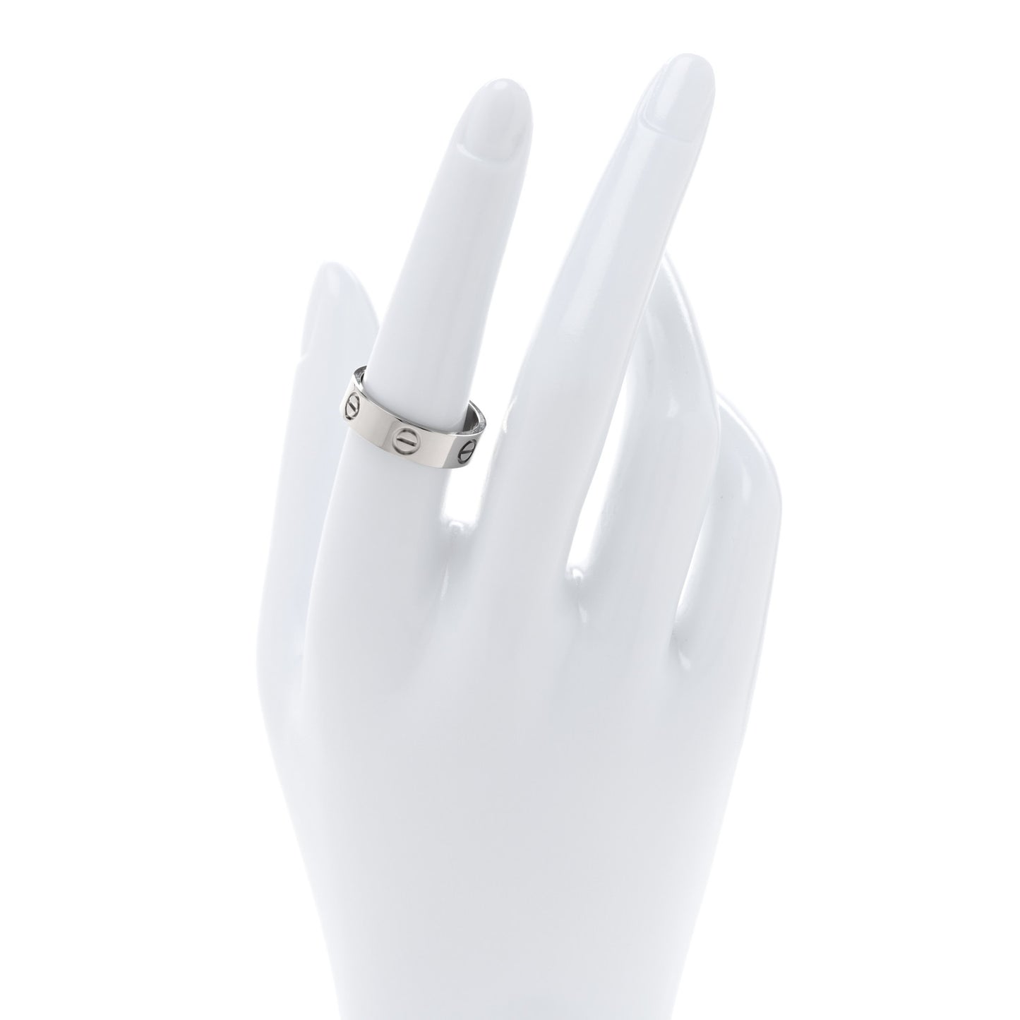 18K White Gold 5.5mm LOVE Ring 56 7.75