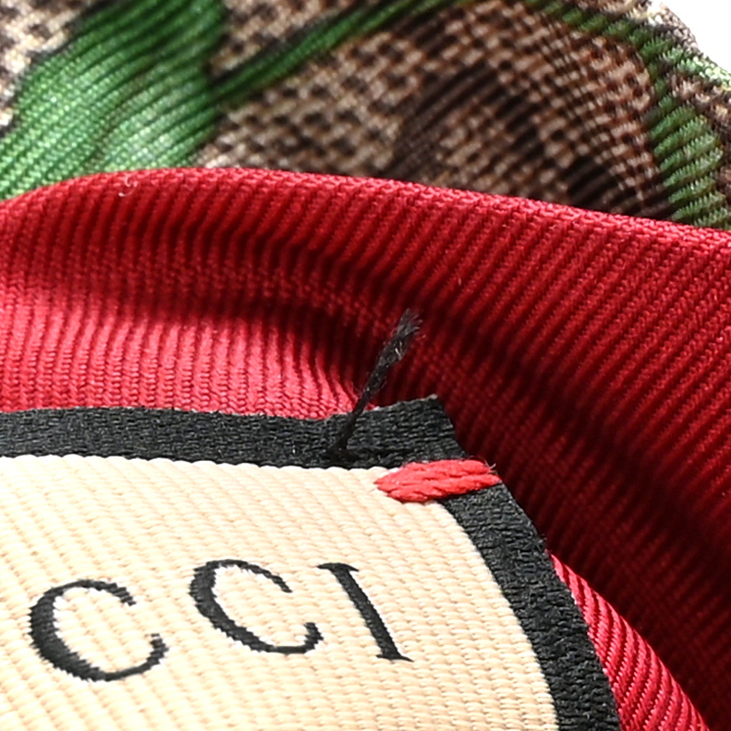 Gucci Silk Monogram Flora Print Headband M Red 6 of 7