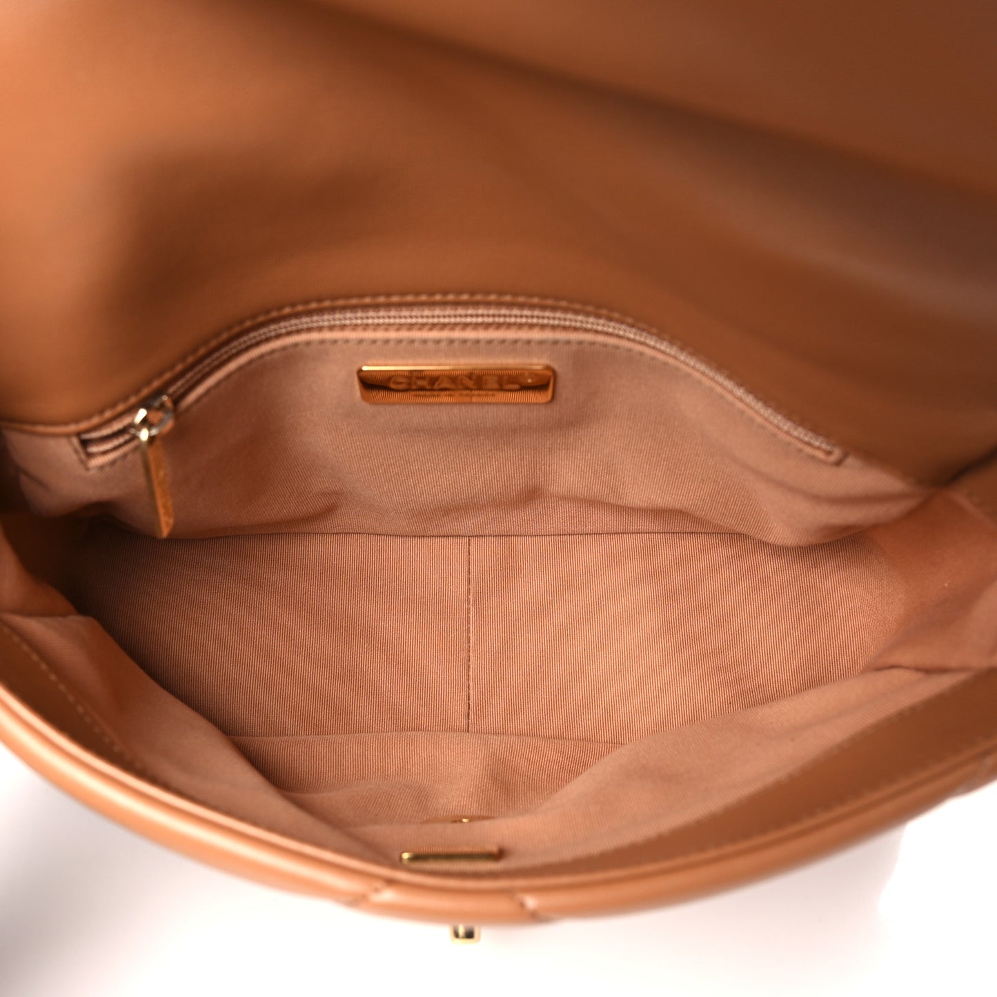 Lambskin Quilted Medium Chanel 19 Flap Brown