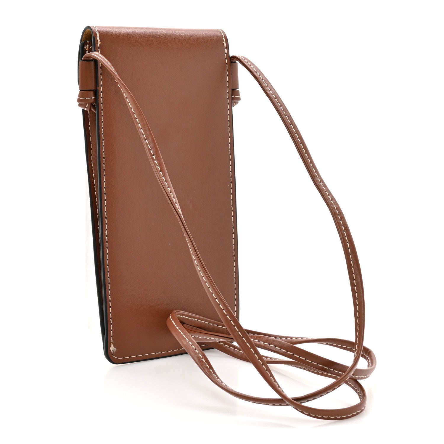 Celine Calfskin Phone Pouch With Flap Tan 1783563 – FASHIONPHILE