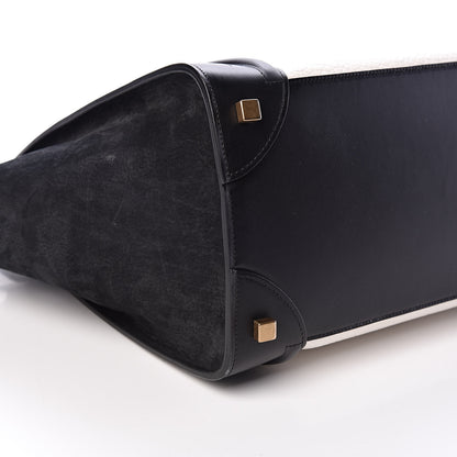 Celine Bullhide Calfskin Mini Bi-Color Luggage Black White 10 of 12