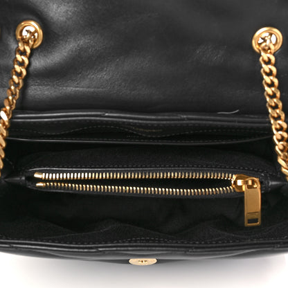 Saint Laurent Calfskin Y Quilted Monogram Small Loulou Chain Satchel Black 5 of 7