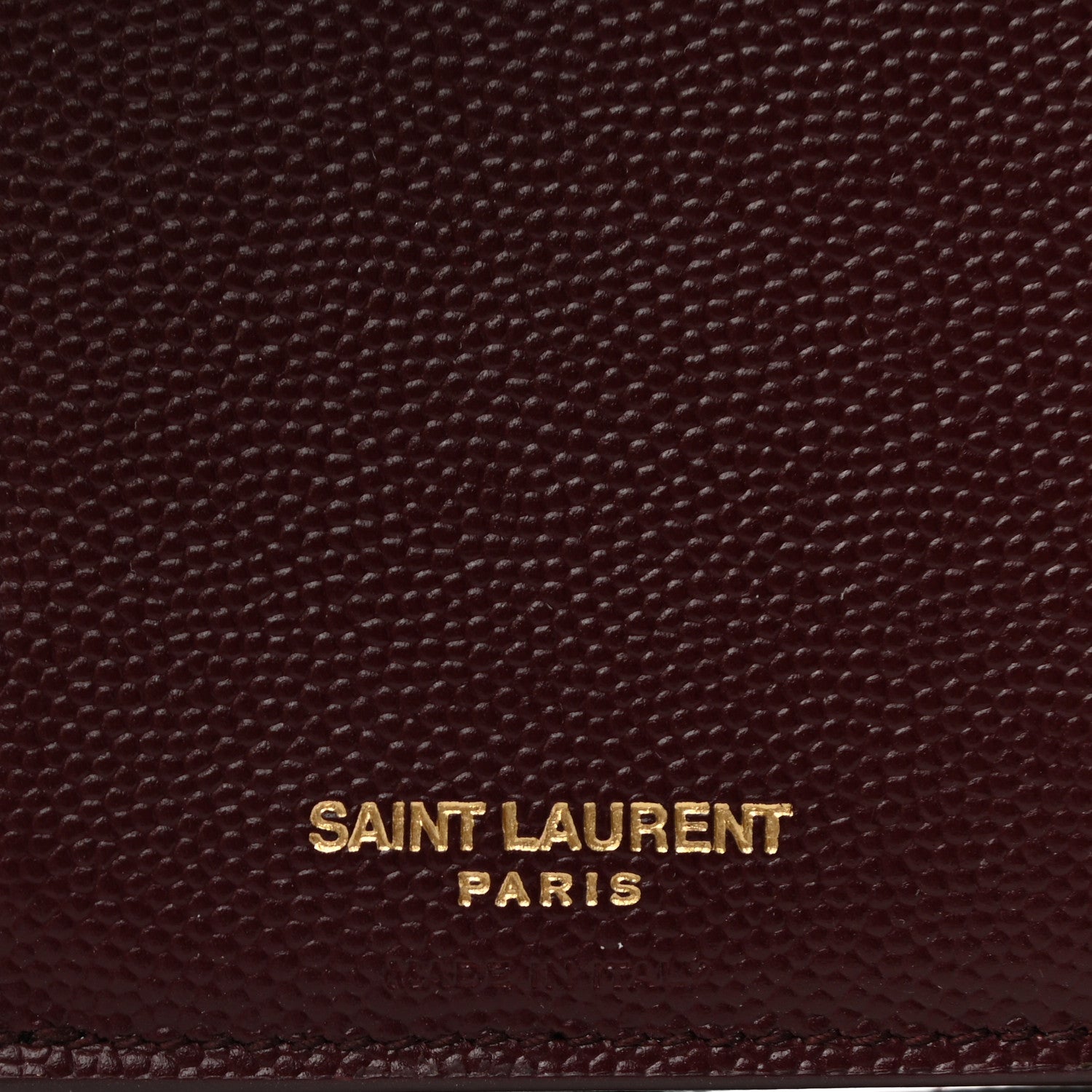 Saint Laurent Grain De Poudre Matelasse Chevron Monogram Compact Tri Fold Wallet Rouge Legion 6 of 8