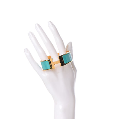 Hermes Enamel Wide Clic Clac H Bracelet PM Emerald 2 of 5