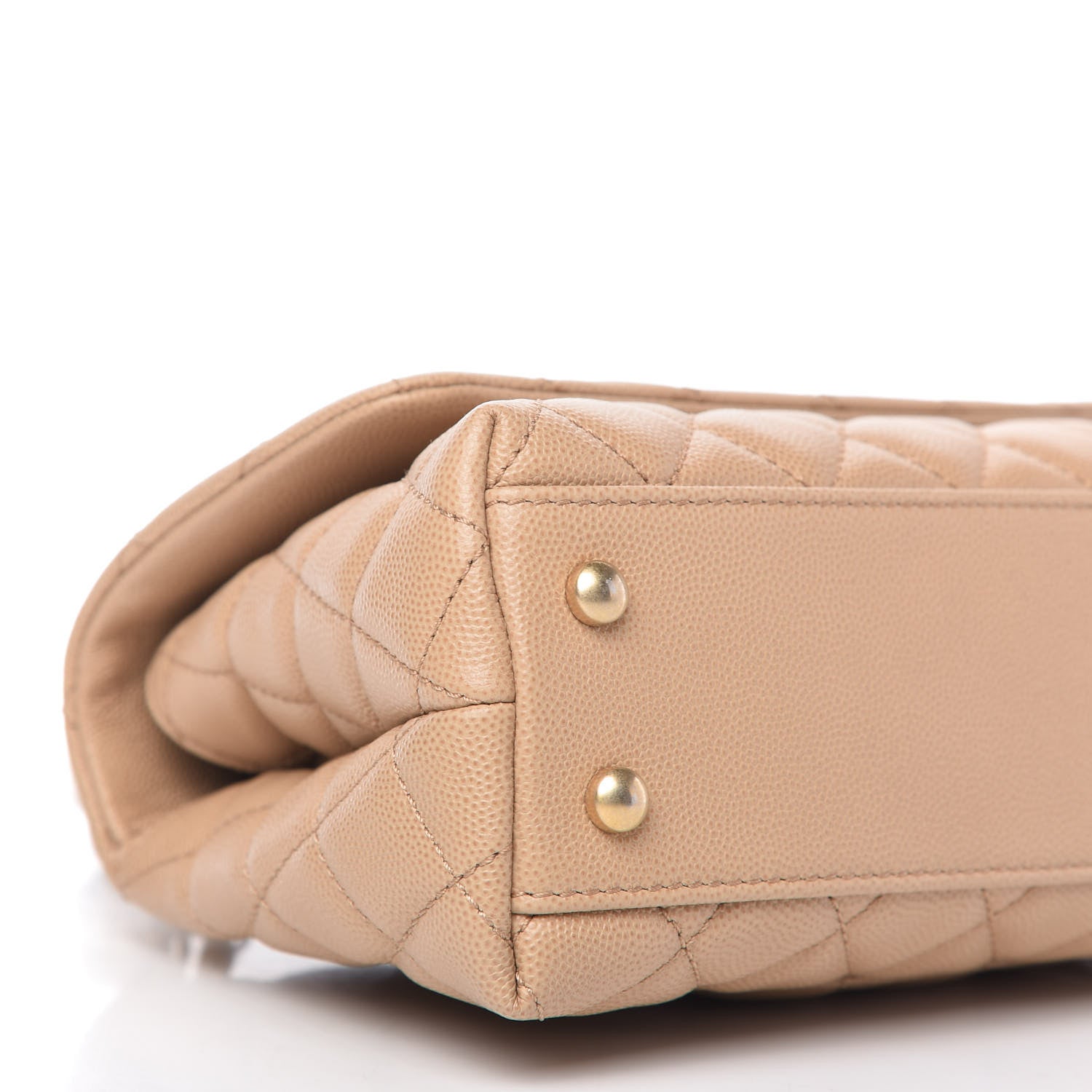 Chanel Caviar Lizard Embossed Quilted Mini Coco Handle Flap Beige 6 of 11