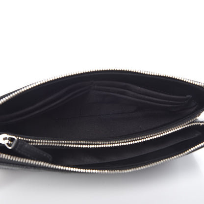 Chanel Iridescent Caviar Quilted Small Zipped Clutch Black 5 of 9
