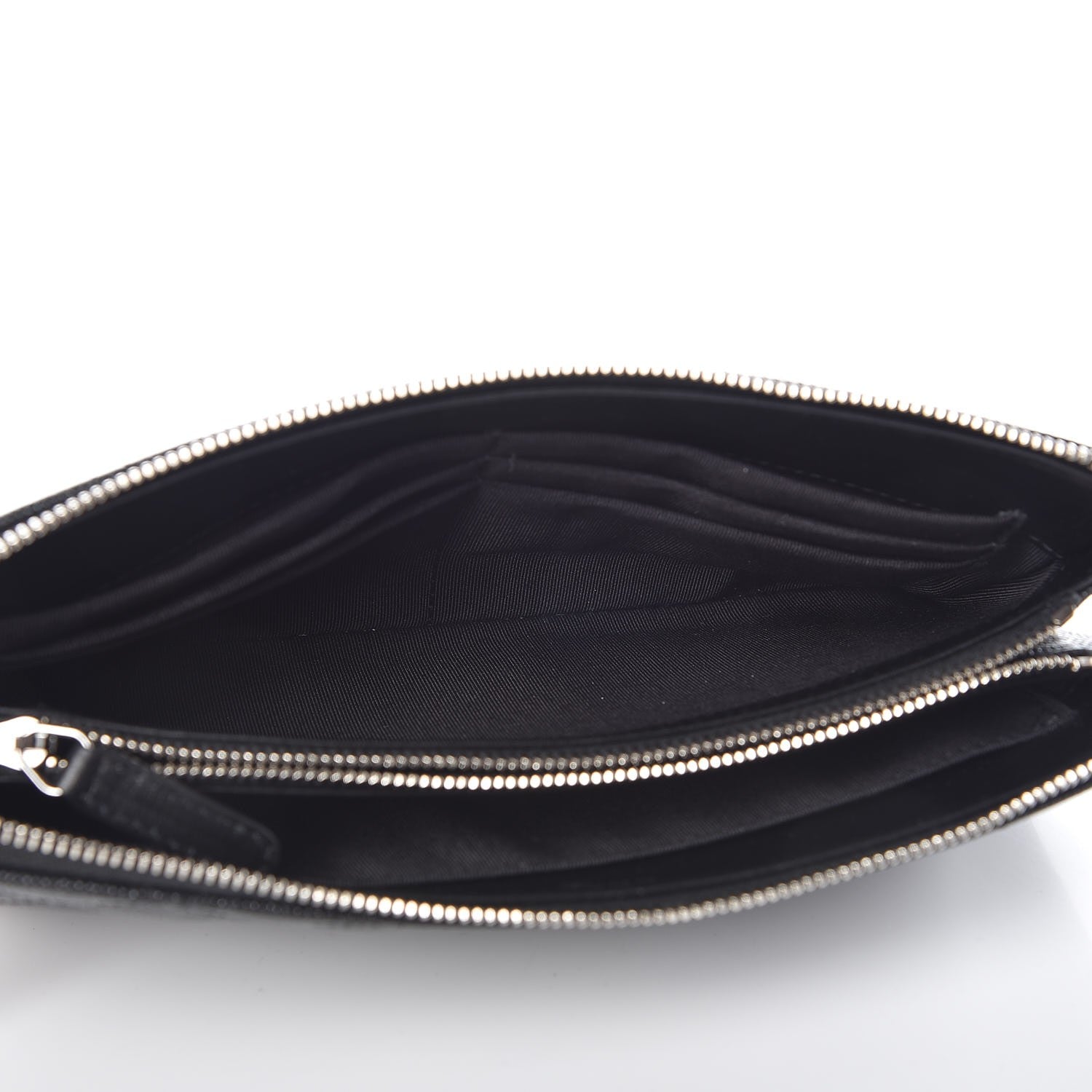 Chanel Iridescent Caviar Quilted Small Zipped Clutch Black 5 of 9
