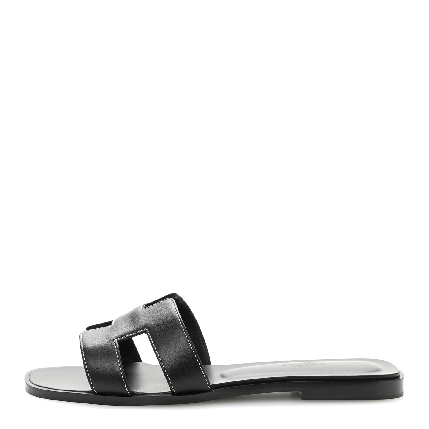 Box Calfskin Oran Sandals 38 Black