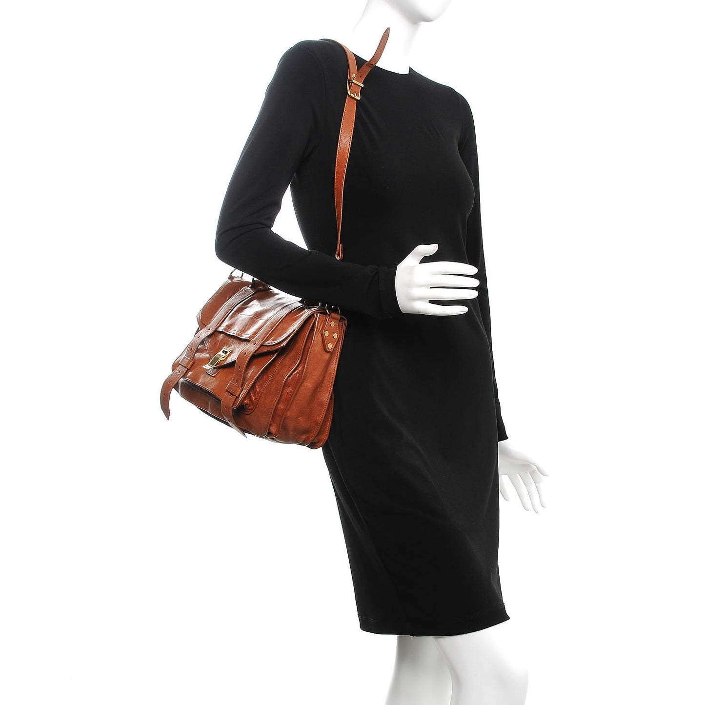 Lambskin Medium PS1 Satchel Saddle