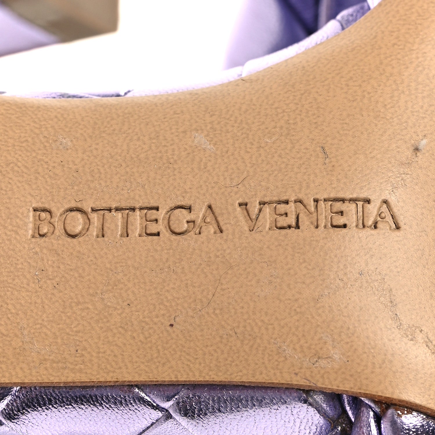 Bottega Veneta Metallic Nappa Maxi Intrecciato Lido 90mm Mule Sandals 38.5 Chrome Purple 7 of 8