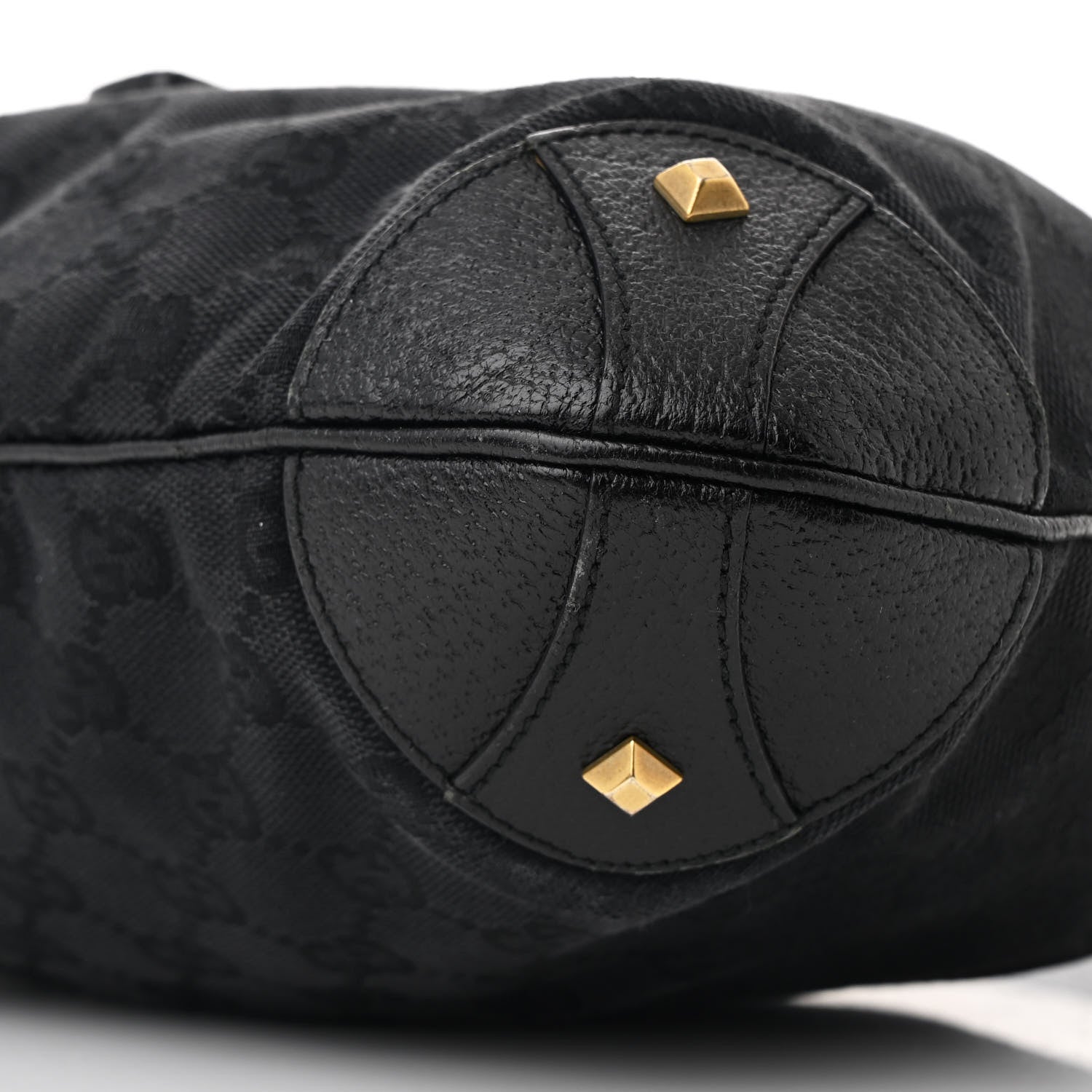 Gucci Monogram Piston Lock Jackie O Hobo Black 10 of 11