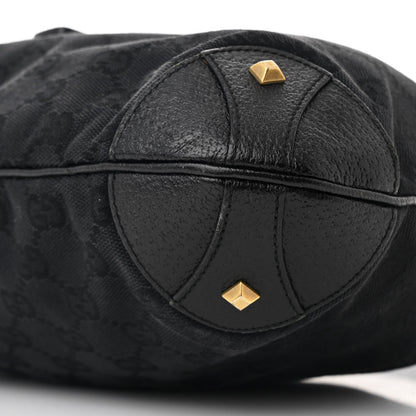 Gucci Monogram Piston Lock Jackie O Hobo Black 10 of 11