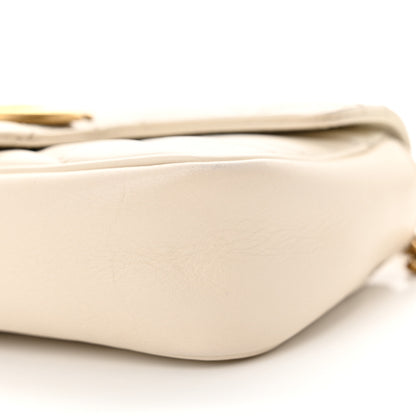 Gucci Calfskin Matelasse Super Mini GG Marmont Shoulder Bag White 10 of 16