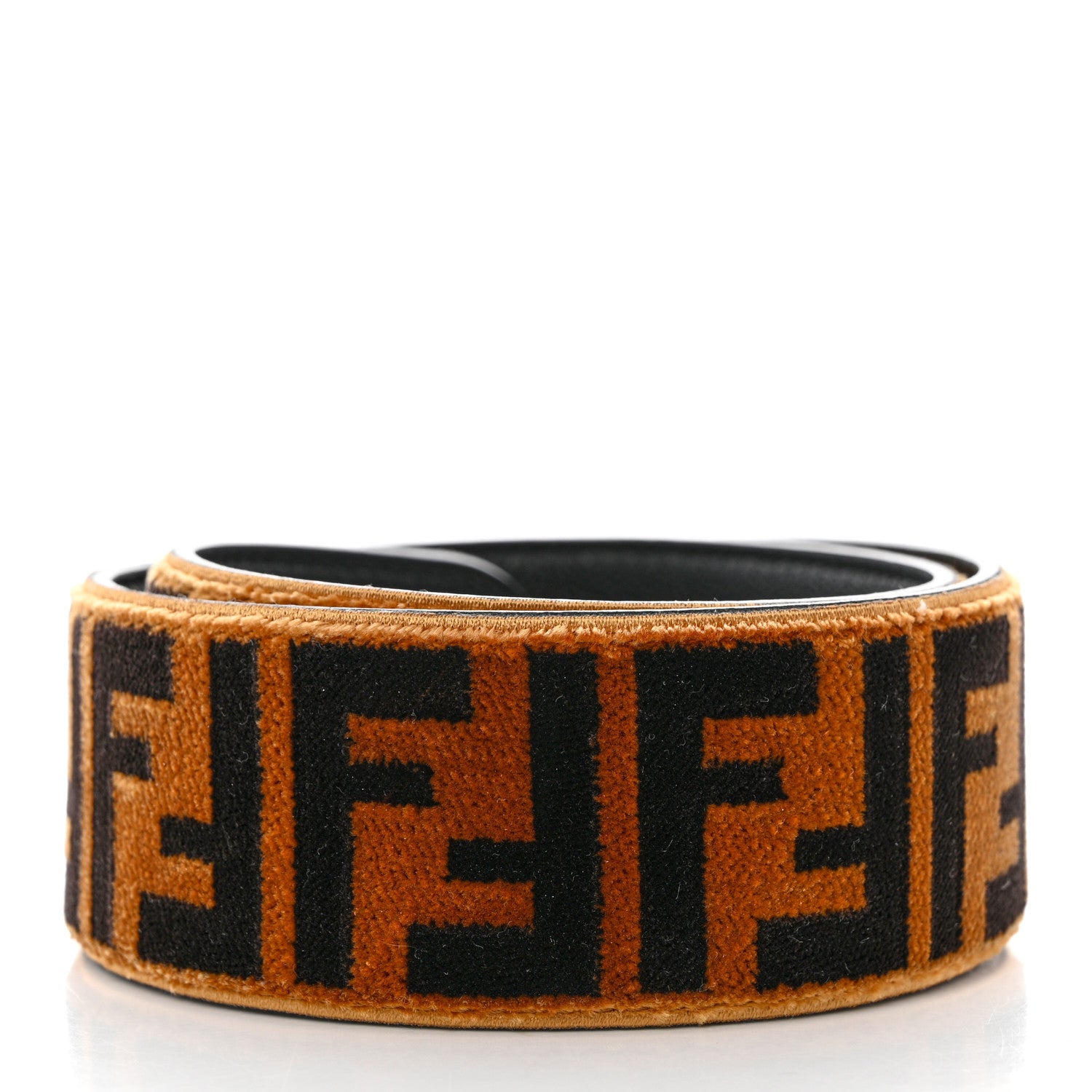 Fendi Velvet Tapestry FF Strap You Tobacco 2 of 4