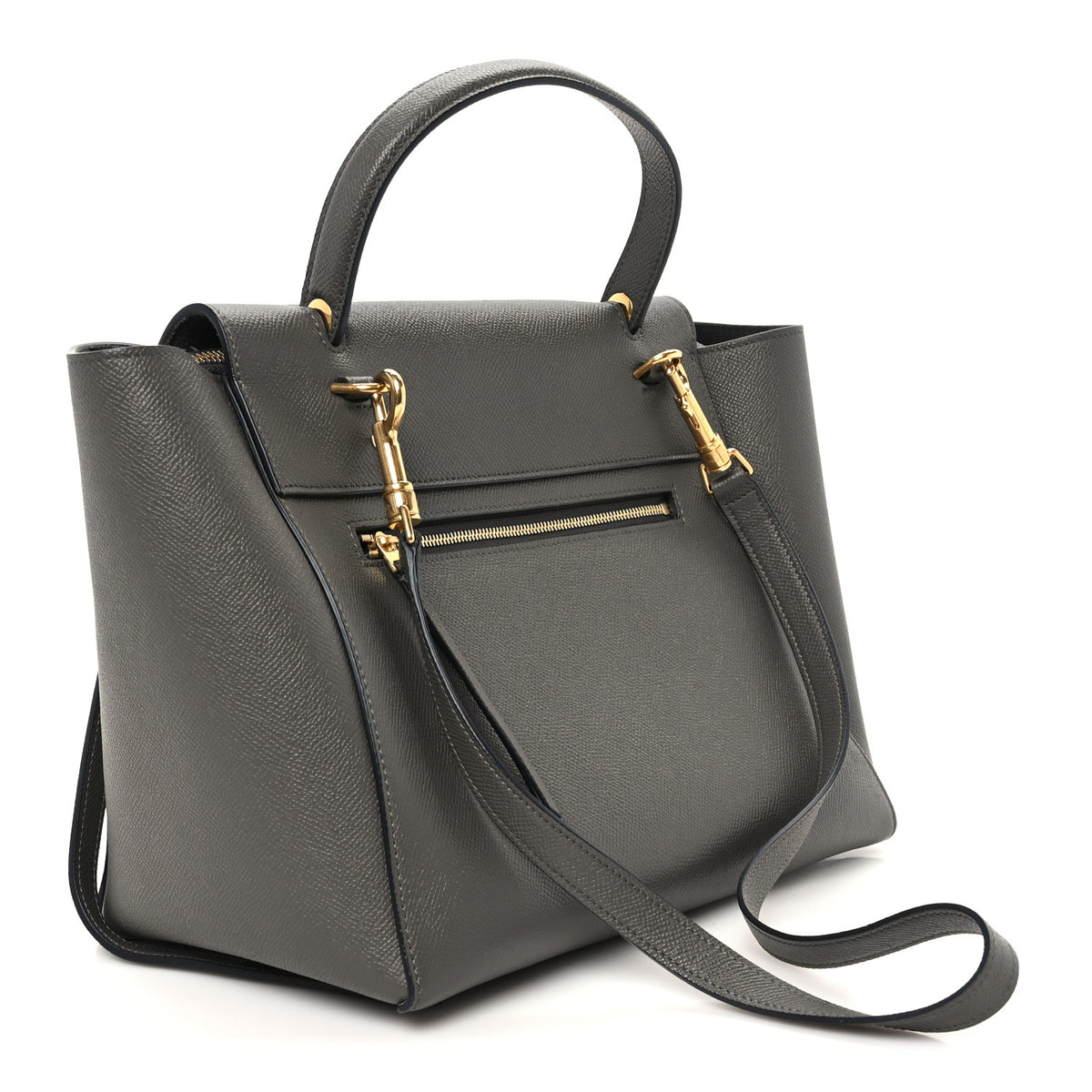 Grained Calfskin Mini Belt Bag Grey