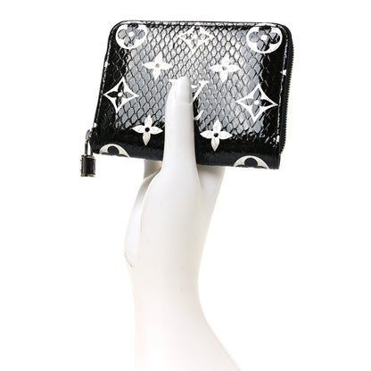 Louis Vuitton Snakeskin Monogram Zippy Padlock Coin Purse Black 2 of 6