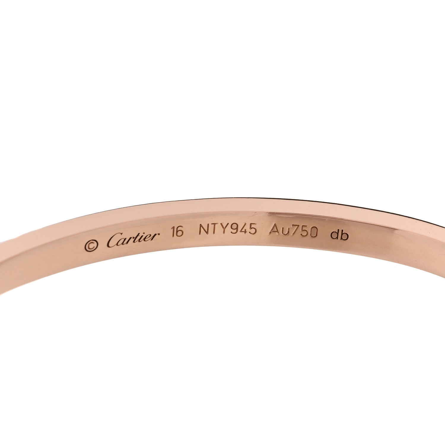 Cartier 18K Pink Gold 6 Diamond Small LOVE Bracelet 16 6 of 7