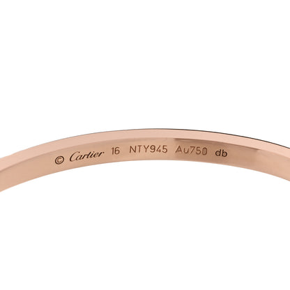 Cartier 18K Pink Gold 6 Diamond Small LOVE Bracelet 16 6 of 7