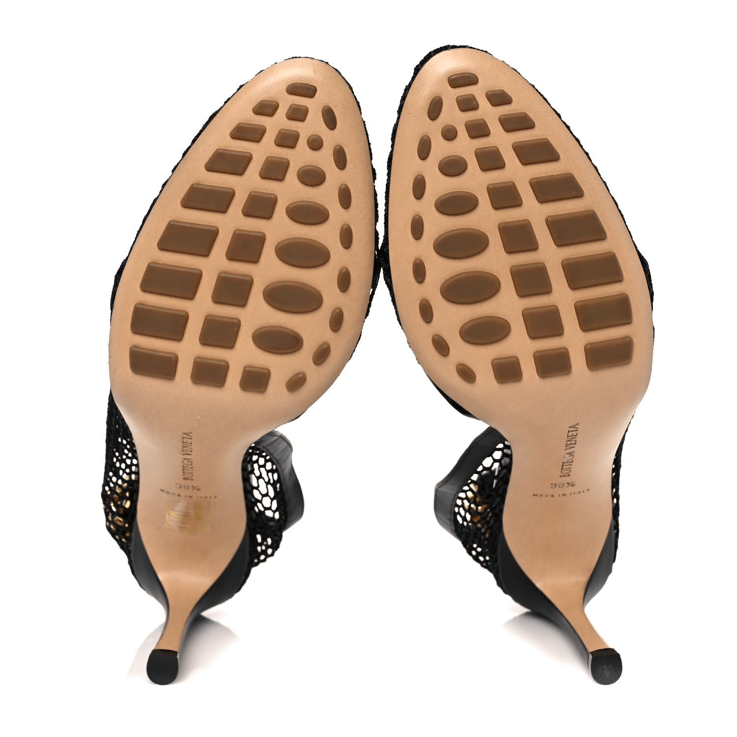 Bottega Veneta Mesh Nappa Chunky Chain Sandals 38.5 Black 5 of 8